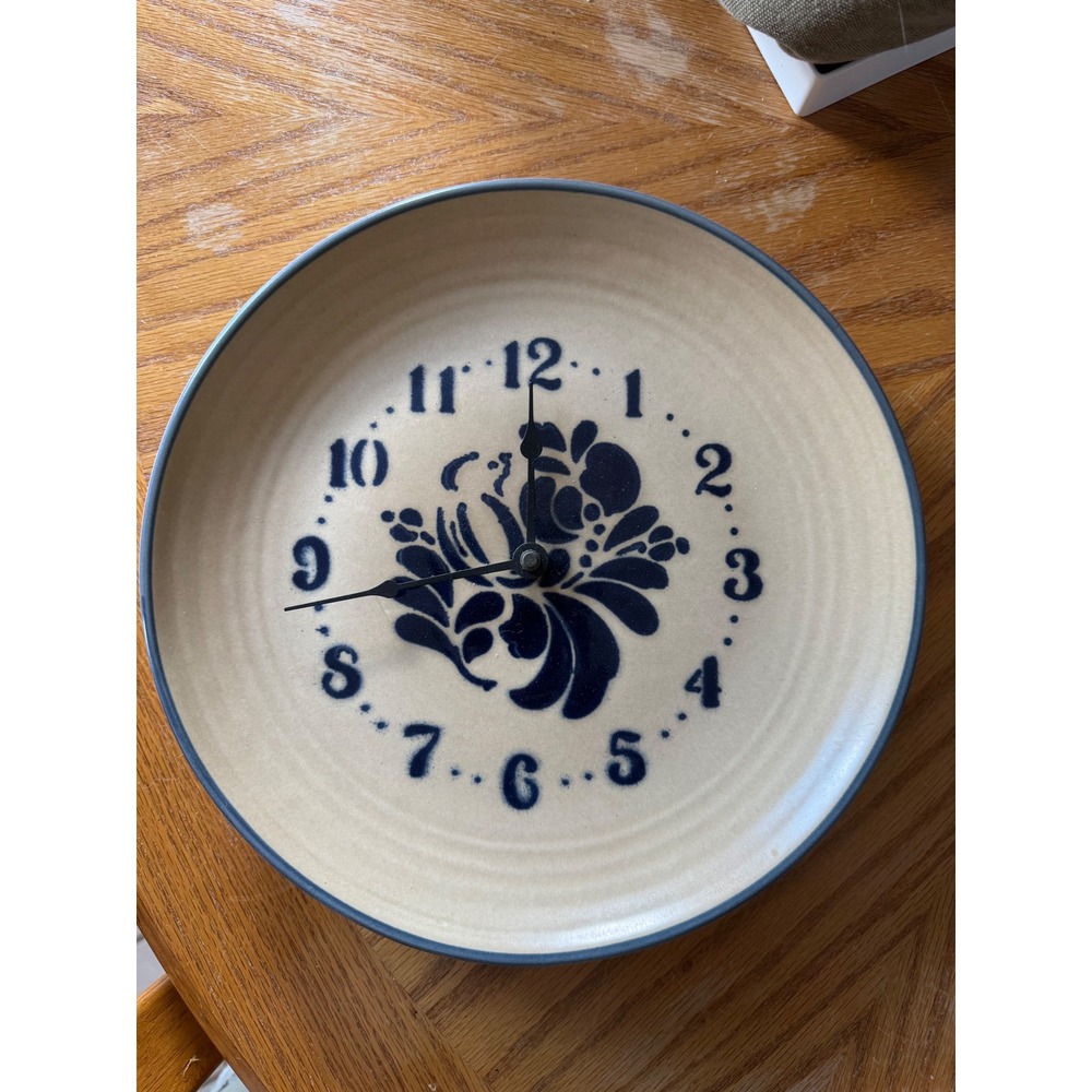 vintage Pfaltzgraff Folk Art Clock Plate